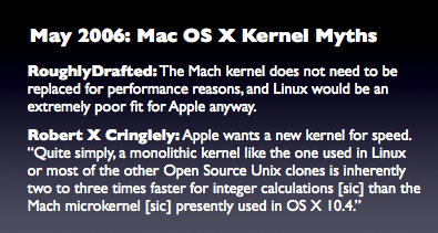 May 2006: Mac OS X Kernel Myths May 2006: Mac OS X Kernel Myths
