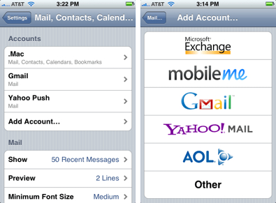 Mobileme Email Settings Mac Mail