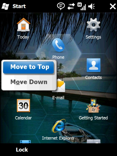 Mobile Navigation on Windows Mobile 6 5 Shows Clever Burst Of Originality  Haha No